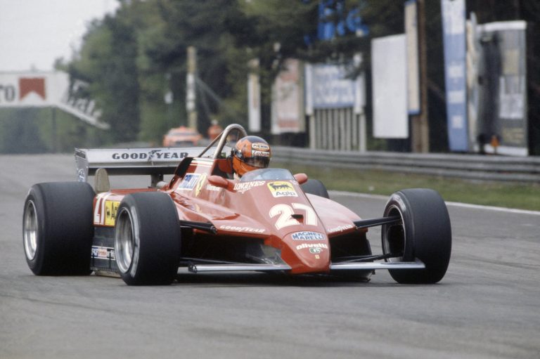 Villeneuve aan het werk op Circuit Zolder.